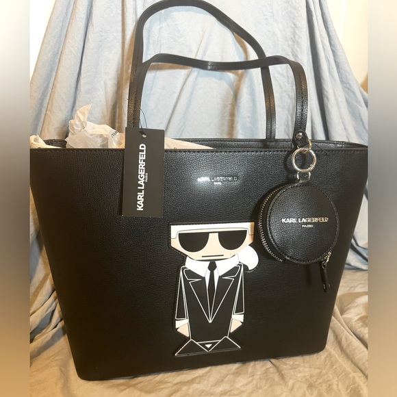NWT Karl Lagerfeld Paris Maybelle Tote – A Chic Tribute to Fashion Icon - Picture 2 of 7